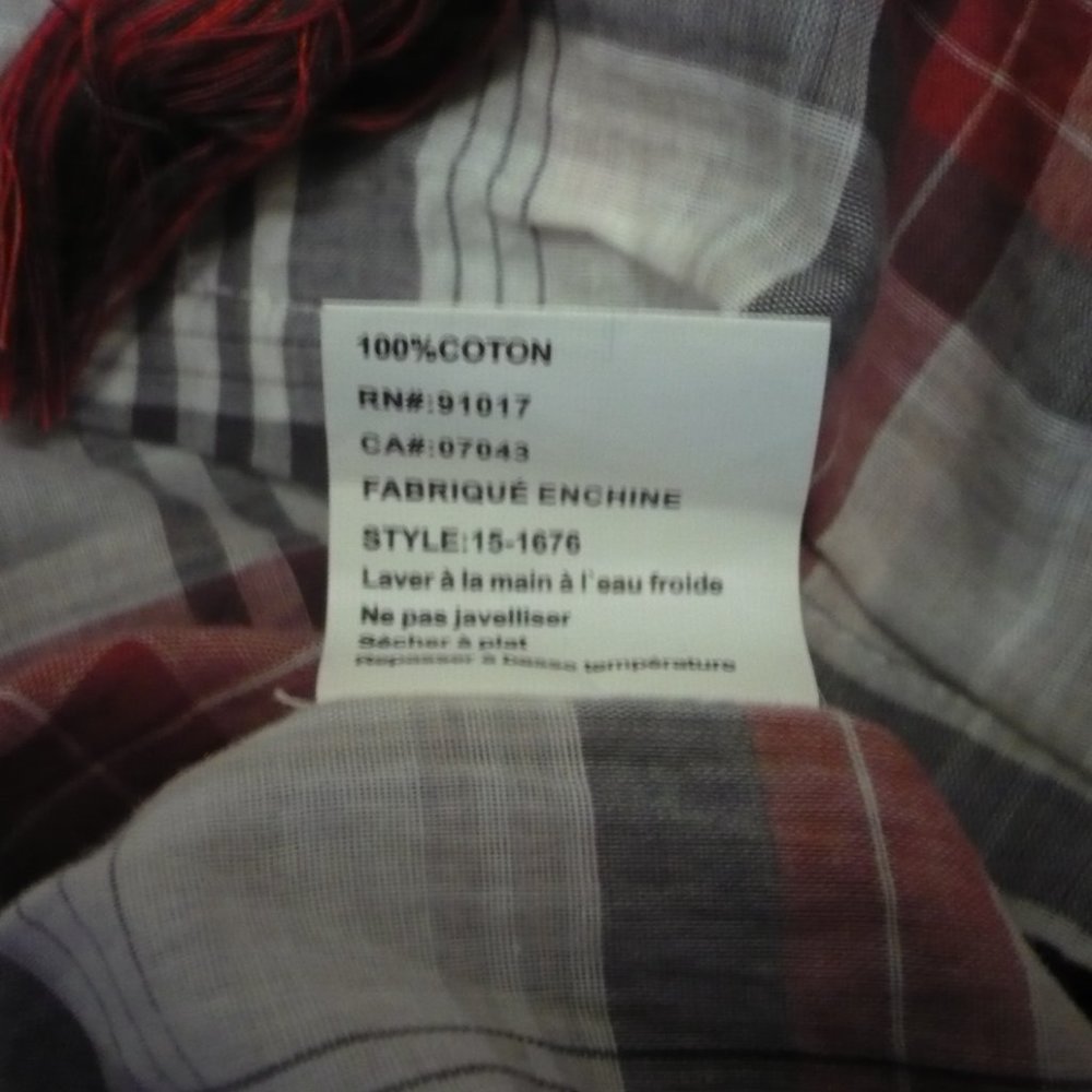 Anthropologie Solitaire Plaid Tassel Boho Tank Top Tunic Cotton Small - Picture 10 of 10